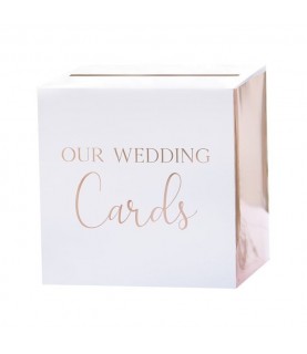 Urne de Mariage Rose Gold "Cards"