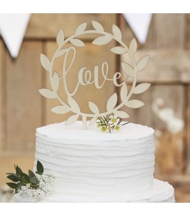 Cake Topper Love en Bois
