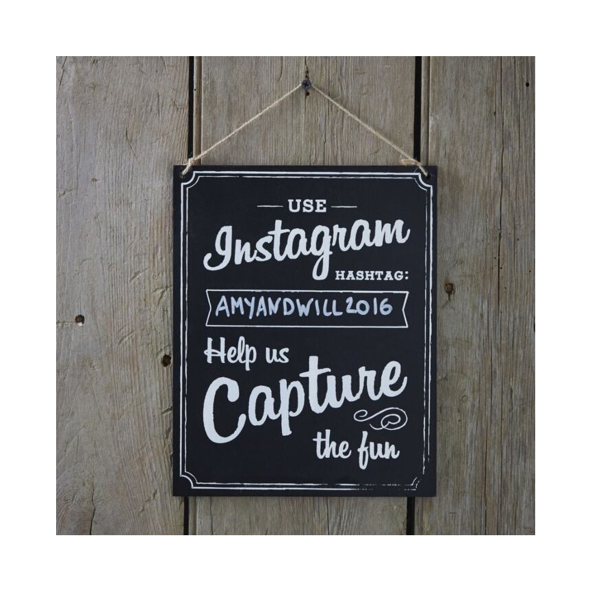 Wooden - Chalkboard Instagram Sign