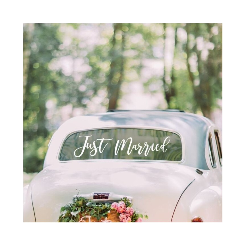 Just Married Car Sticker