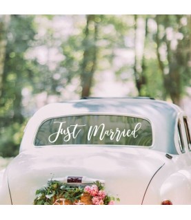 Just Married Car Sticker