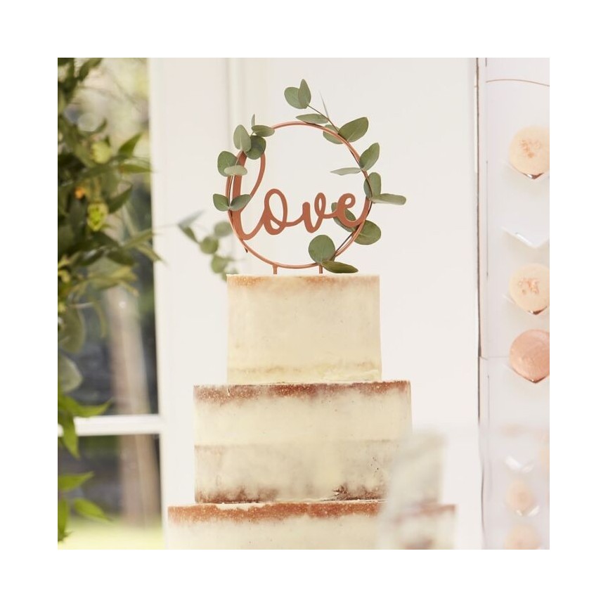 Cake Topper Acrylique Doré Love Cake Topper Acrylique Doré Love