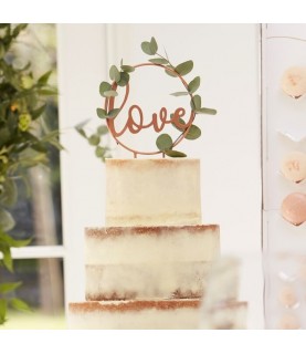 Rose Gold Love Cake Topper