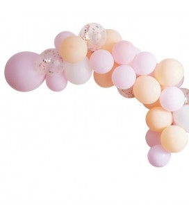Kit Arche de Ballons Pêche et Rose