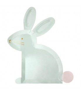 Assiettes de Pâques Lapin Pastel