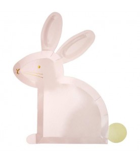 Assiettes de Pâques Lapin Pastel