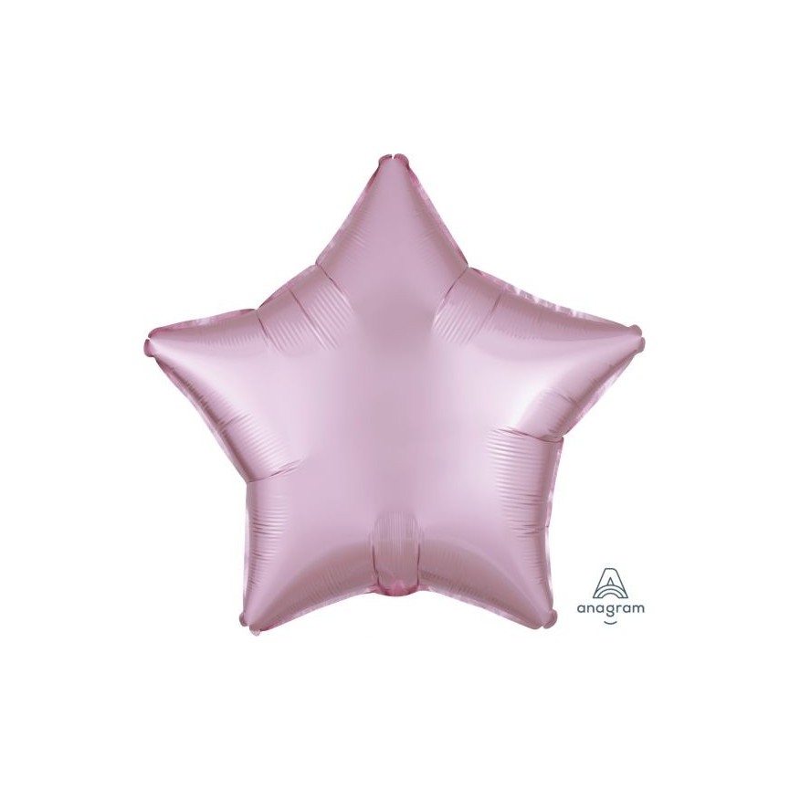 Ballon Aluminium Satin Luxe Etoile Rose Pastel