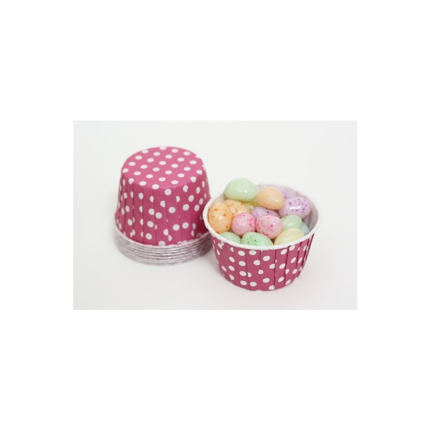 25 Magenta Polka Dots Candy Cups