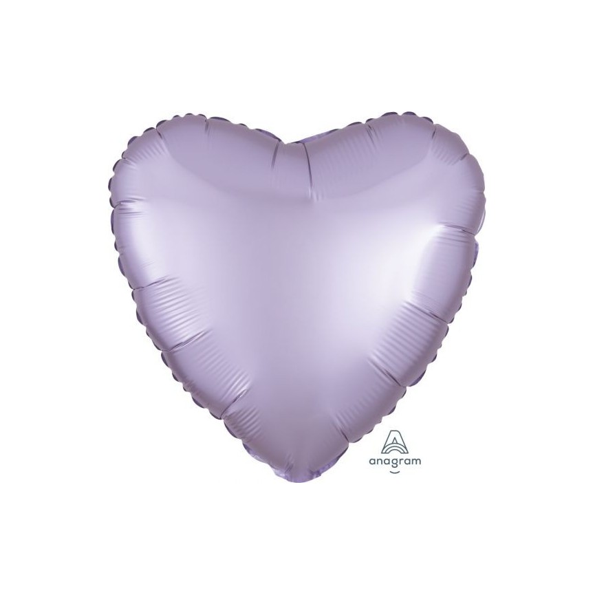 Pastel Lilac Heart Satin Luxe Foil Balloon