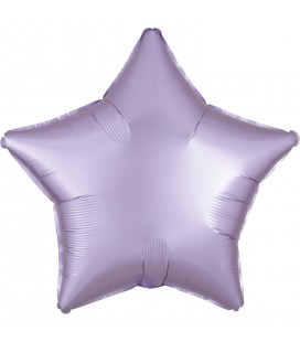 Pastel Lilac Star Satin Luxe Foil Balloon