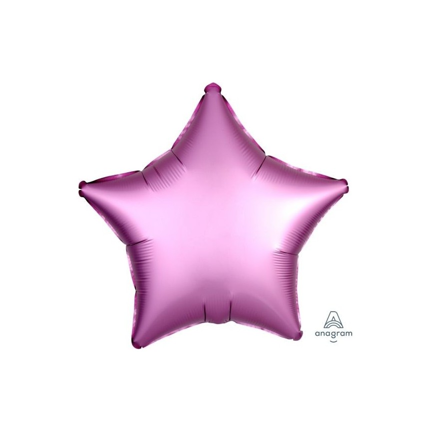 Ballon Aluminium Satin Luxe Etoile Flamingo