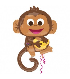 Happy Monkey Foil Balloon