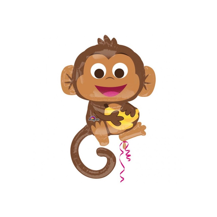 Happy Monkey Foil Balloon