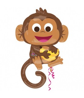 Happy Monkey Foil Balloon