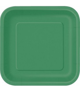 14 Green Dinner Plates
