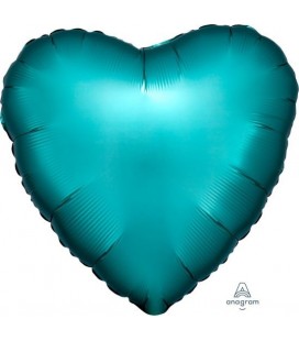 Heart Jade Satin Luxe Foil Balloon
