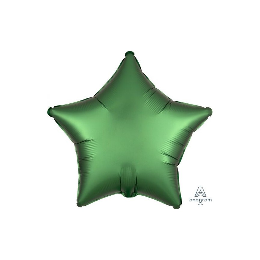 Star Emerald Green Satin Luxe Foil Balloon