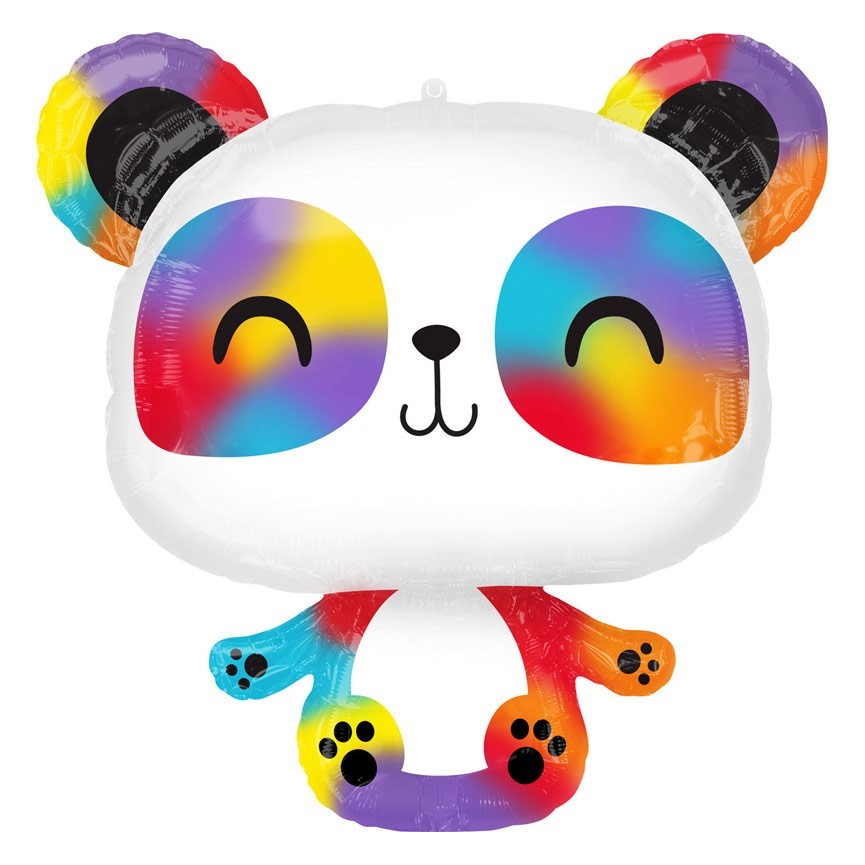 Colorful Panda Folienluftballon