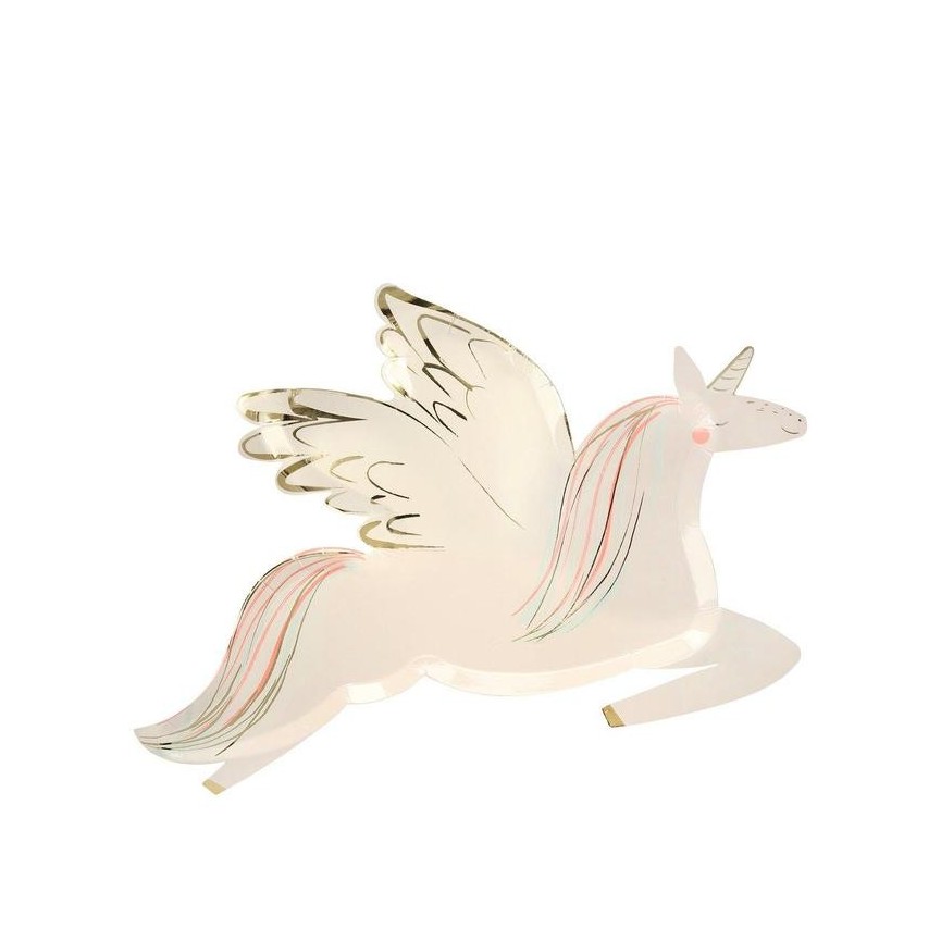 Winged Unicorn Plates Meri Meri Winged Unicorn Plates Meri Meri