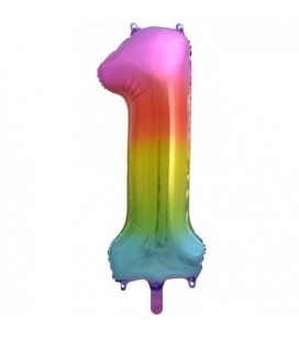Rainbow Mylar Ballon Number 1