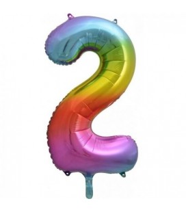 Rainbow Foil Ballon Number 2