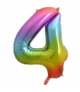 Rainbow Foil Ballon Number 4