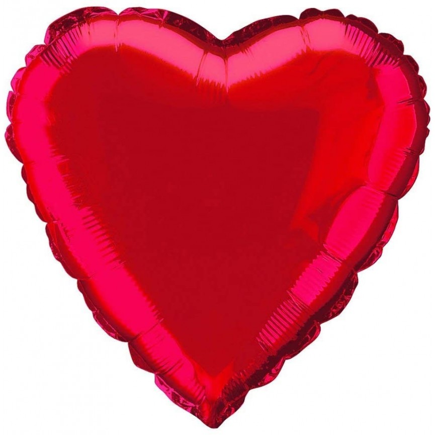 Red Heart Mylar Balloon