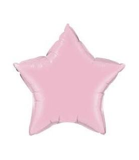 Pink Star Mylar Balloon