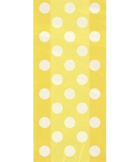 20 Yellow Polka Dots Cello Bags