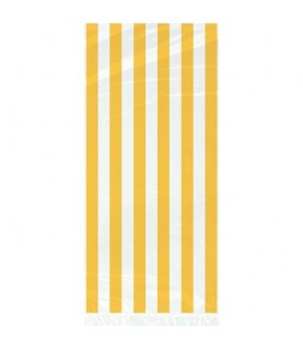 20 Yellow Stripe Cello Bags