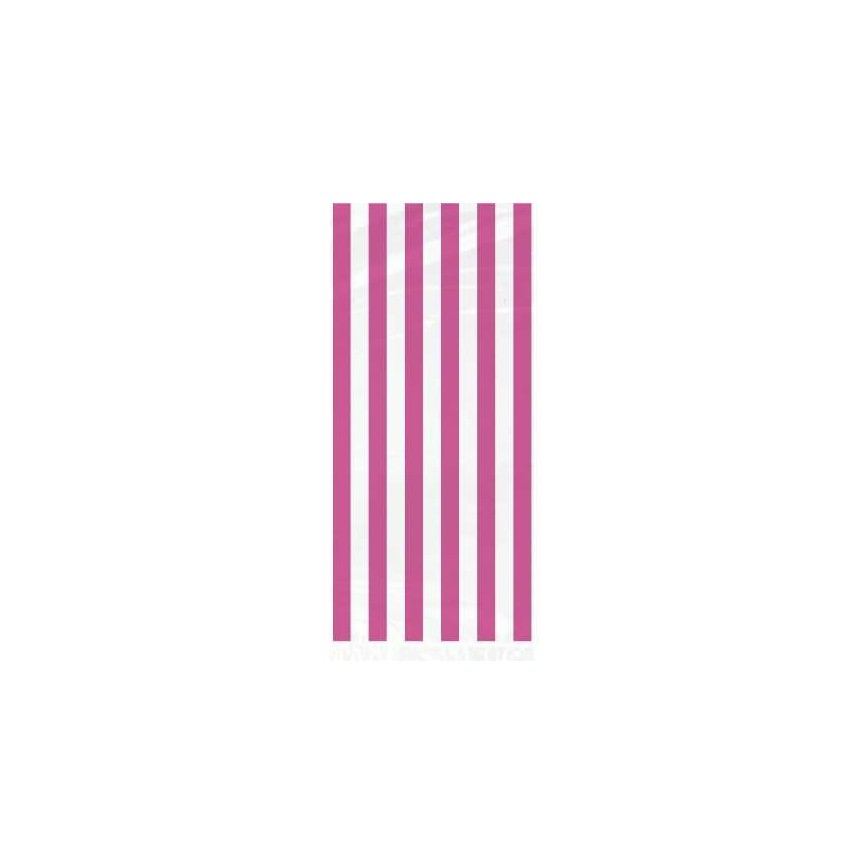 20 Magenta Stripe Cello Bags