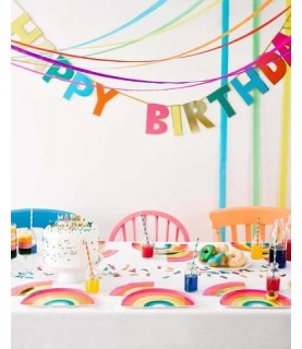 Guirlande Happy Birthday Arc-en-Ciel