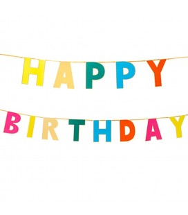 Rainbow Happy Birthday Garland
