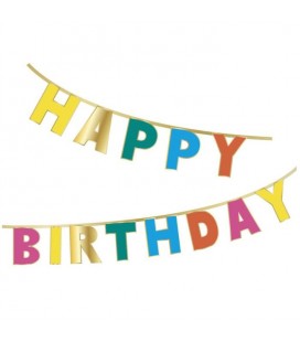Guirlande Happy Birthday Arc-en-Ciel