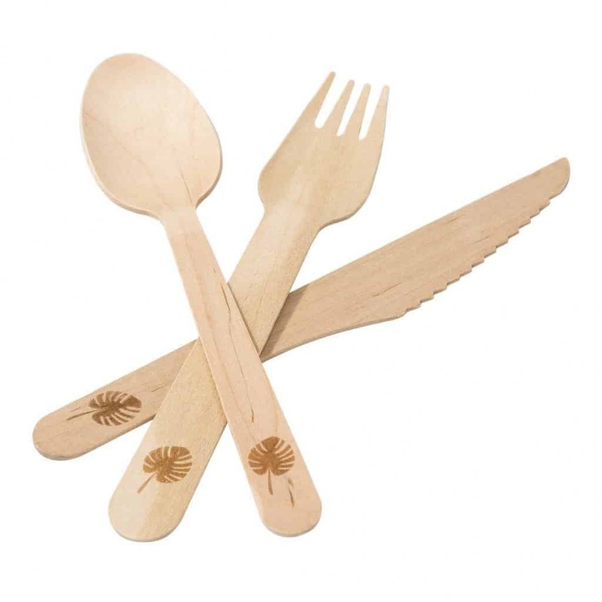 18 Wooden Fiesta Cutlery