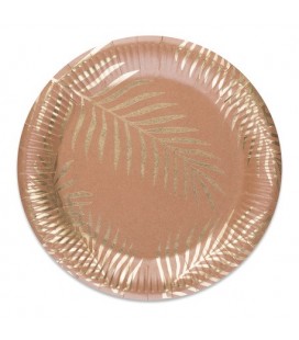Trop Chic Palm Kraft Plates