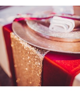 Rose Gold Sequins Table Runner