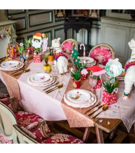 Shiny Glitter Rose Gold Table Runner