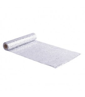 Dainty Silver Glitter Table Runner