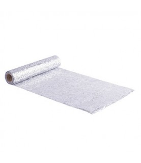 Dainty Silver Glitter Table Runner
