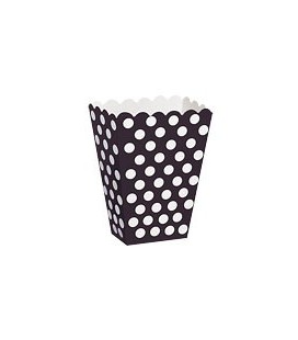 8 Black Polka Dots Treat Boxes