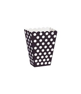 8 Black Polka Dots Treat Boxes