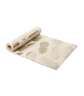 Champagne Pineapple Flocking Table Runner