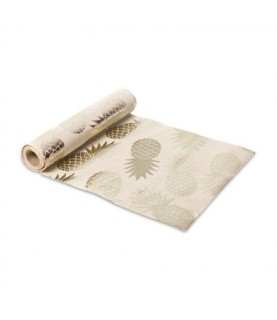 Champagne Pineapple Flocking Table Runner