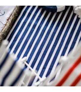 Blue & White Striped Table Runner