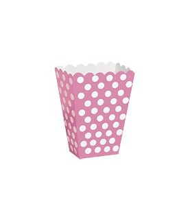 8 Magenta Polka Dots Treat Boxes