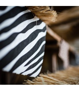 Zebra Suede Table Runner