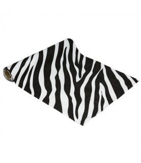 Zebra Suede Table Runner