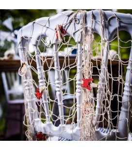 Ivory Ribbon Fishing Net Style