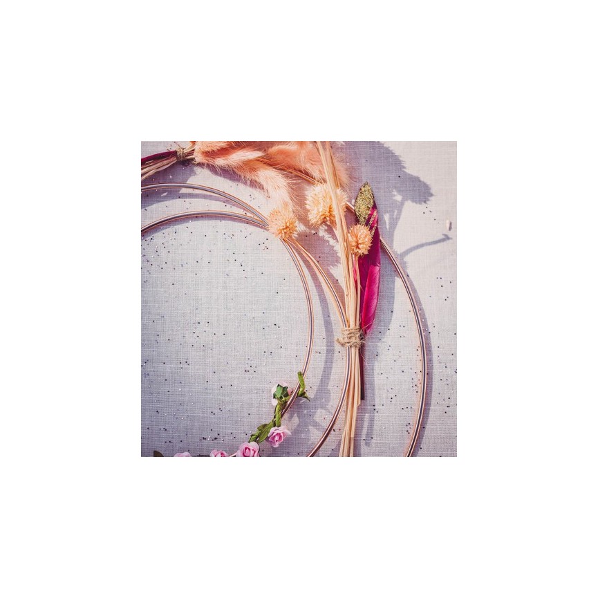 Rose Gold Metal Round Wreath Hoop 40cm Rose Gold Metal Round Wreath Hoop 40cm